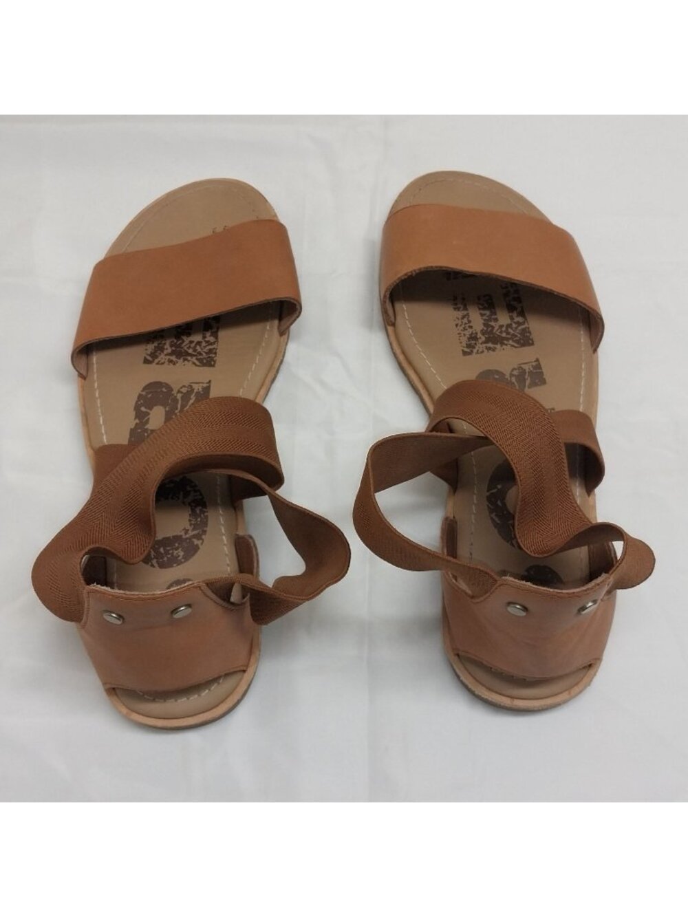 Sorel Womens Brown Sandals Size 8 Elastic Straps Casual Shoes